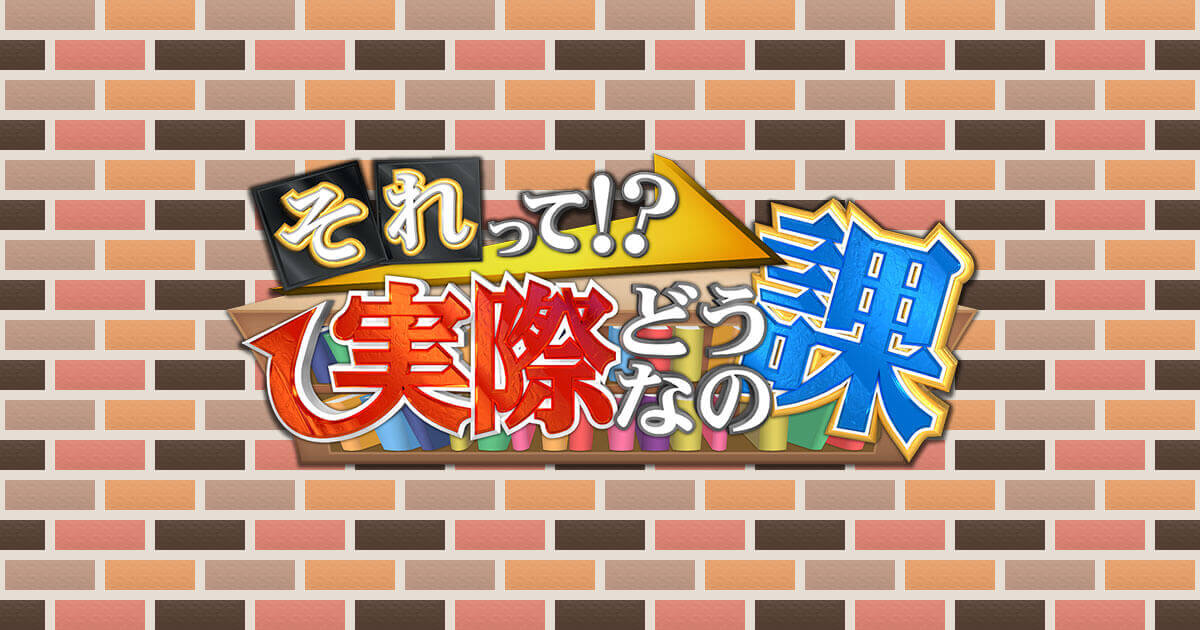 【動画】それって実際どうなの課の見逃し配信の無料視聴！再放送はある？